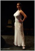 Milana Vayntrub - White See-through Gown