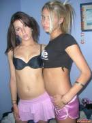 Black bra and her friend