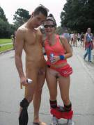 happy girl see naked man :-)