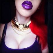 Sexy purple lips