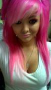 Pink haired bimbo