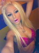 Pink lipped selfie