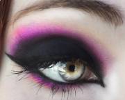 Dark pink eye makeup