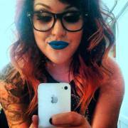 Blue lipped selfie