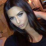 Kim Kardashian duck facing for instagram