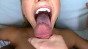 Another Mia Malkova cum on tongue and swallow