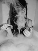 Toking in the Bath, x-post from r/Smoking_Hot_Chicks