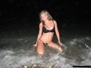 Blonde teen bathing in a creek (more in comments)