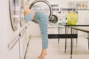 Stefania Ferrario does the laundry.