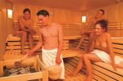 Chilling in a the sauna