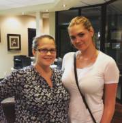 Kate Upton randomly showed up at my wife's dental office for some work... think this pic they took belongs here