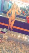 Sling bikini stripper selfie