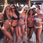 Four spring break beauties and their friend