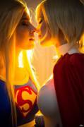 SuperGirl and Power Girl....