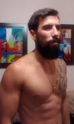 My beard five months. Maori tattoo chest ... No Filter