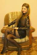 Black butterfly pantyhose legs and feet