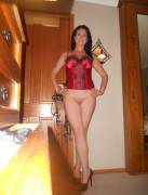 Milf in a sexy Red Corset