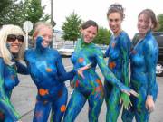 Blue Girl Group (Body Paint)
