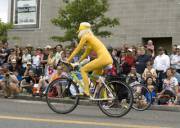 Yellow bike rider