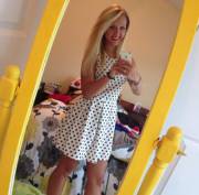 Favorite polka dot dress ♡ makes me feel so wittle! (It's daddy approved too!)