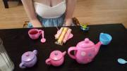 Tea party with my Baby Girl and her stuffies!