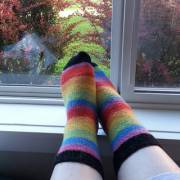 I knit these little socks for myself - instant favourite!
