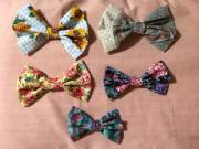 Homemade Hair Bows!!! Made with hot glue and fabric scraps. So much fun and so pretty!!!