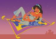Princess Jasmine has some interesting accessories (rivawi)