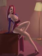 Jessica Rabbit waiting for you to get back (P15Comm)