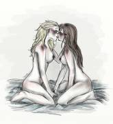 Elsa and Anna: A tender kiss leads to much much more (camifu, x-post /r/Elsanna)