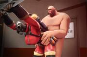 Pyro and Heavy passin' time between matches.