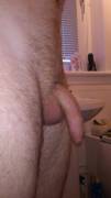 Showing off my long foreskin, forward and pulled back!