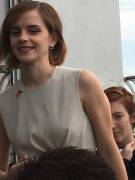 Emma Watson is braless.