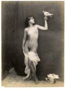 Nude with Pigeons, Taomine, c.1890 by Vincenzo Galdi from Verdeau