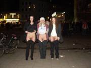German girls: a hat trick, or perhaps a pants trick (via r/flashinggirls)