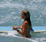 Surfing girl