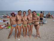 Five topless girls