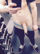 Naked selfie in the gym
