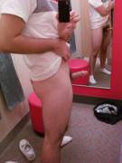 Playing around in the dressing room...