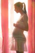 Pregnant brunette in the sun. (NSFW)