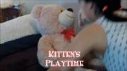 Dressed up as a kitty and played with my teddy bear... &lt;3!