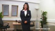Air Hostess Takes off her Skirt