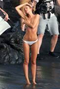 Candice Swanepoel topless VS Swim shoot