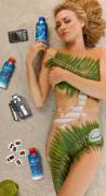 Australian Actress Yvonne Strahovski Nude in Bodypaint for Commercial (Hi Res)
