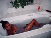 In the tub......Very Perky 