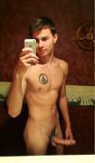 Young Tattoo twink with Cockring