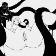 Made an album of some gifs I found that're similar to some previously posted on this subreddit. Humanoid with shadowy tentacles.