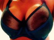 Bursting out o(f) this blue bra. (X-post to my subreddit /r/indianmilf)