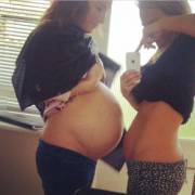 Two pregnant girls