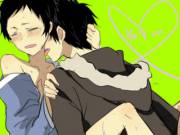 Now, I'm not much for this pairing, but I like this pic. [Izaya x Mikado] DRRR!!